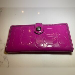 Coach - Jelly Pink Embossed Wallet